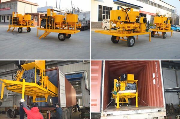 electric driven grout mixture machine