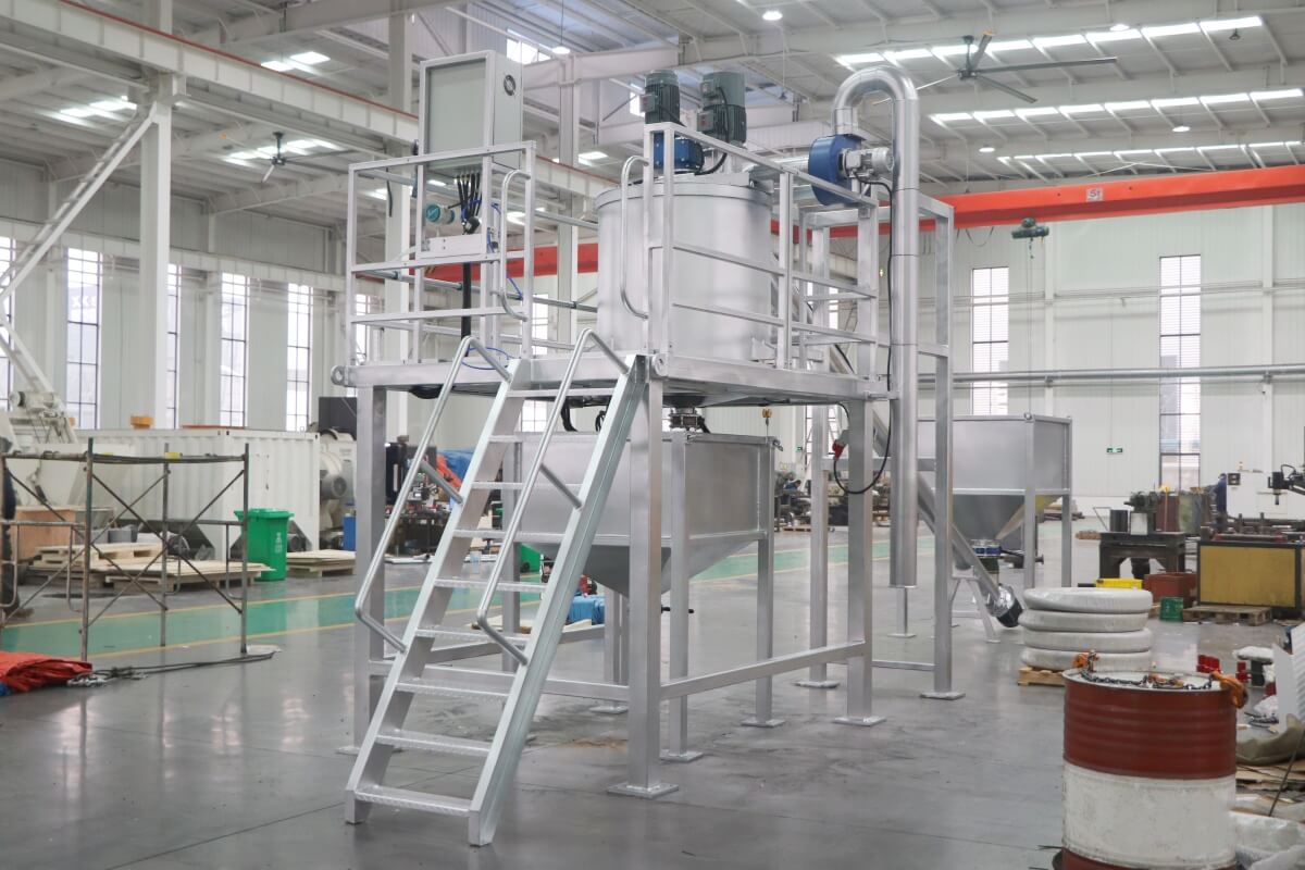grout mixer with hopper