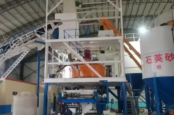 planetary mixer for mixing raw material glass
