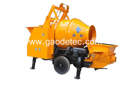 China hydraulic concrete pump with mixer