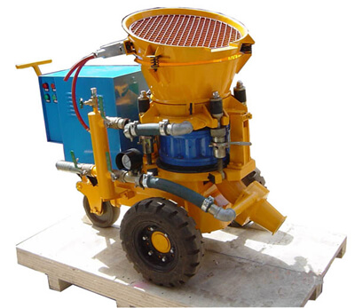 Electric motor gunite machine