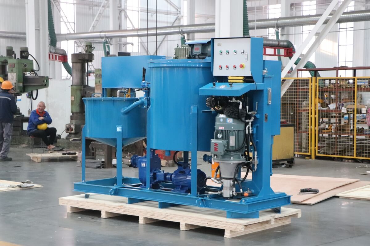 Compact grout plant unit