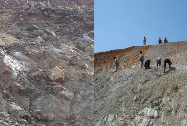 Clean the slope before hydro seeding