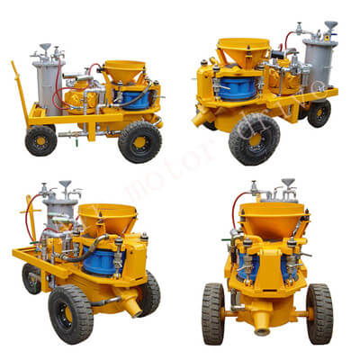 air motor drive shotcrete machine for both dry and wet shotcreting