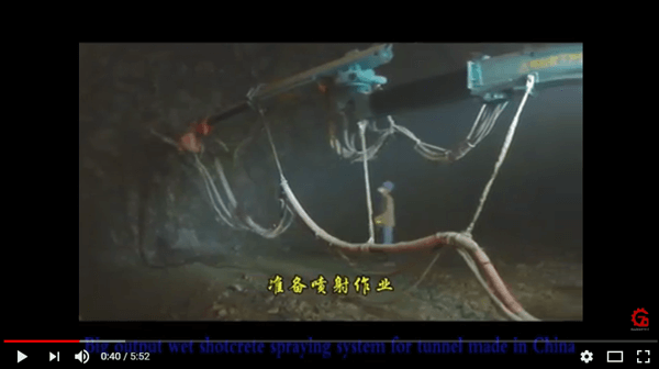 wet shotcrete spraying system for tunnel