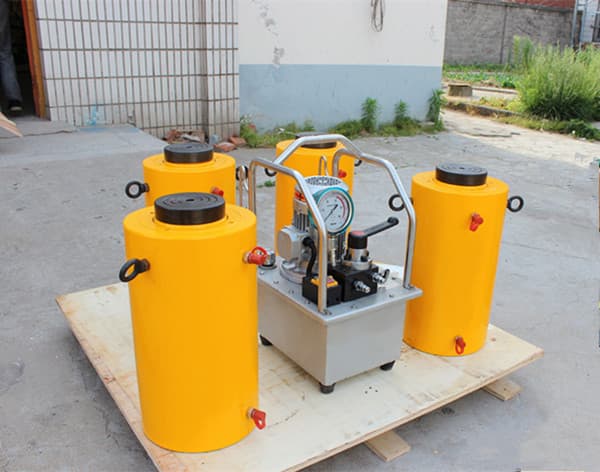 double acting solid ram hydraulic cylinder jack 