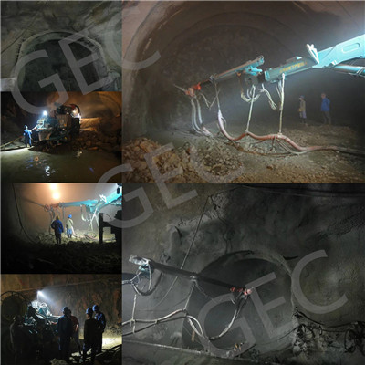 concrete spray system for tunnel