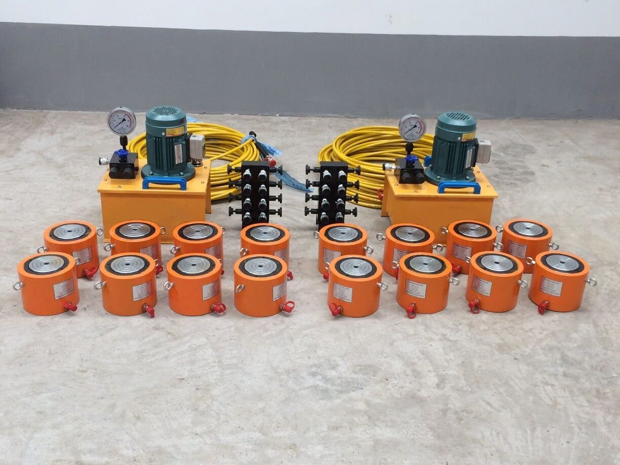 synchronous hydraulic lifting jack