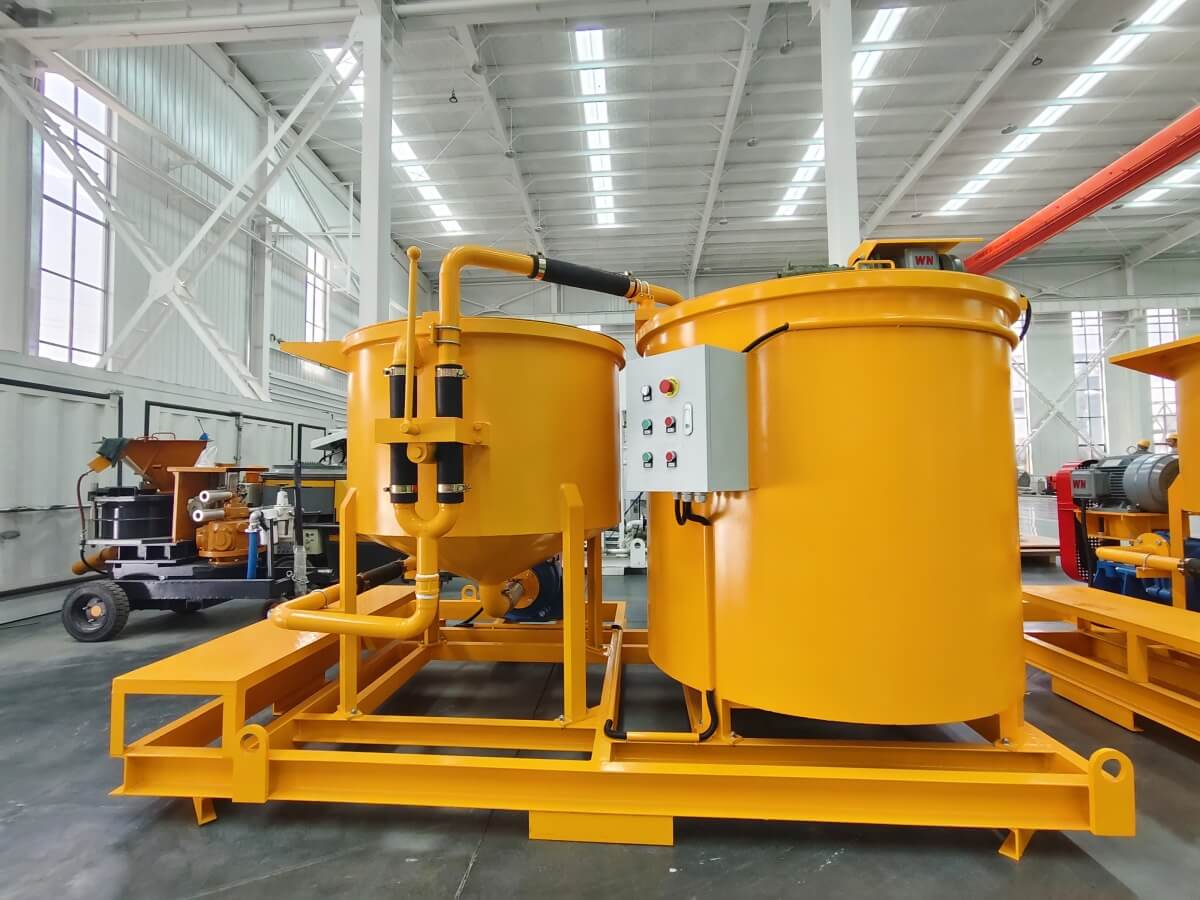 Grout mixer for filling tunnel