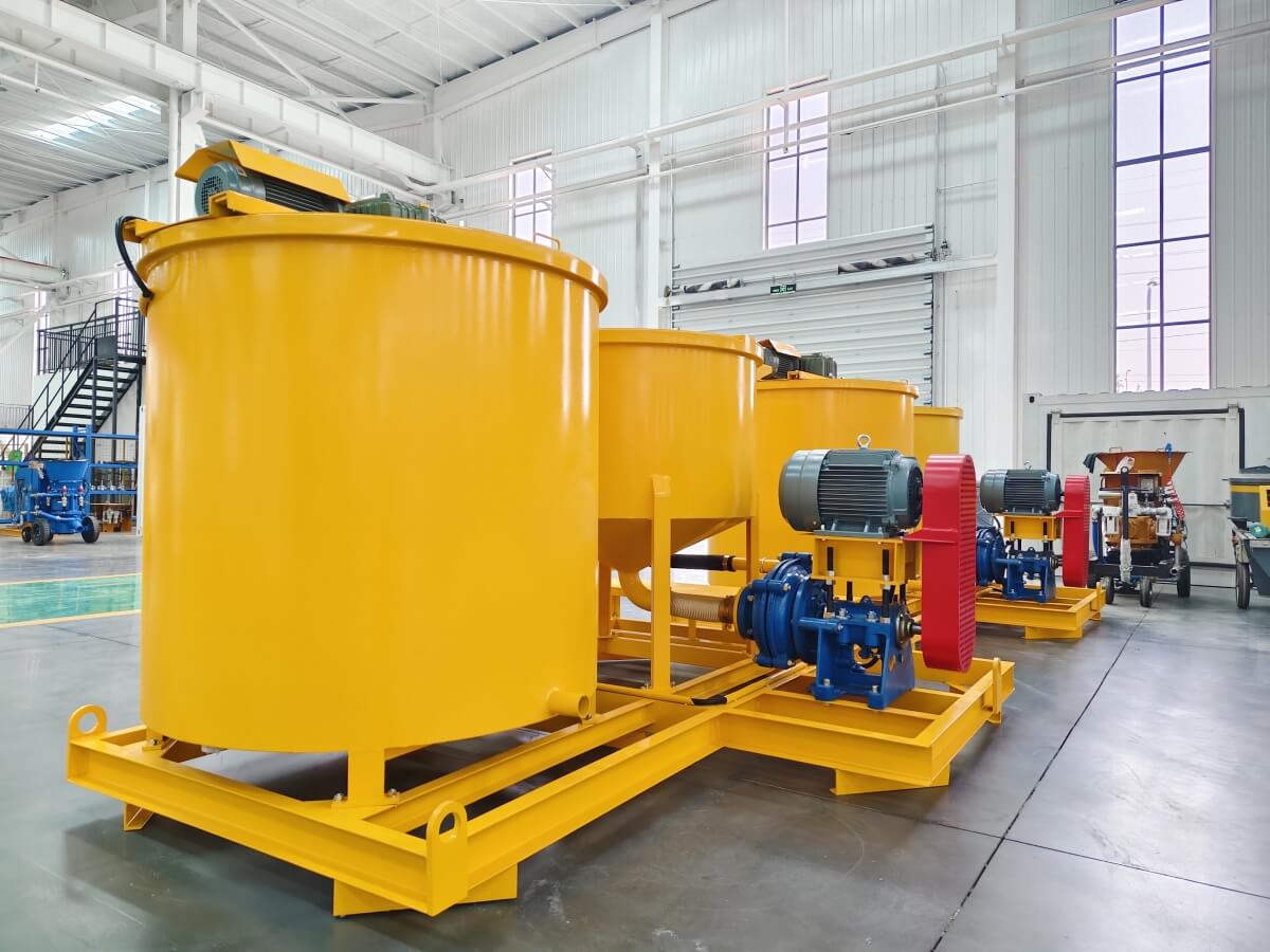 grout mixing plant for filling tunnel
