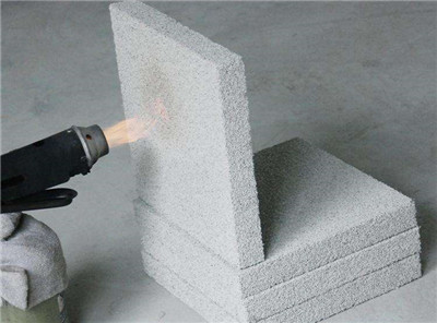fire-resistant performance of the foam concrete