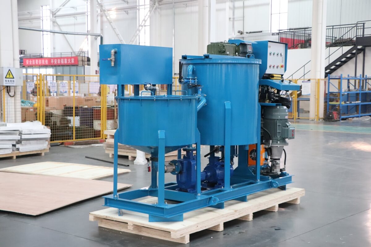 grout mixer with pump unit
