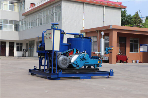 combination grout mixer and pump