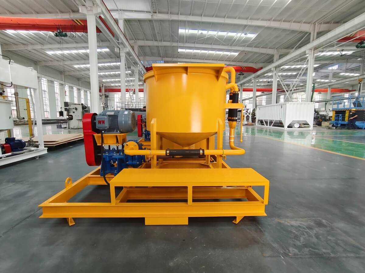 grout mixing plant for filling the void of the tunnel