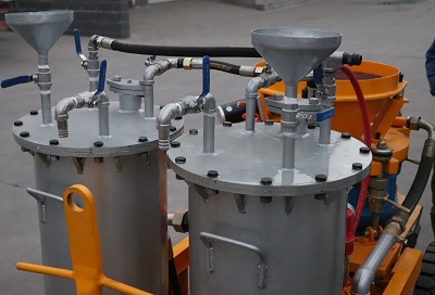 shotcrete machine with dosing pump