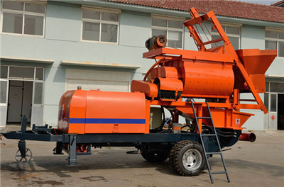 Electrical concrete pump with mixer