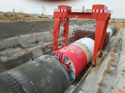 Hose pump for grouting bentonite in GREG