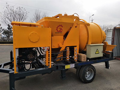 portable concrete mixer with pump