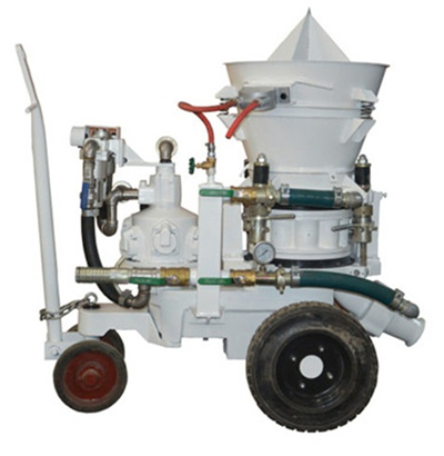 Air motor drive refractory shotcrete machine