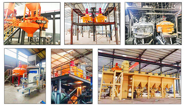 planetary concrete mixer for waste brick production line