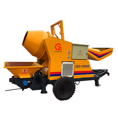 mobile concrete mixer with pump