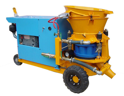 Diesel engine gunite machine