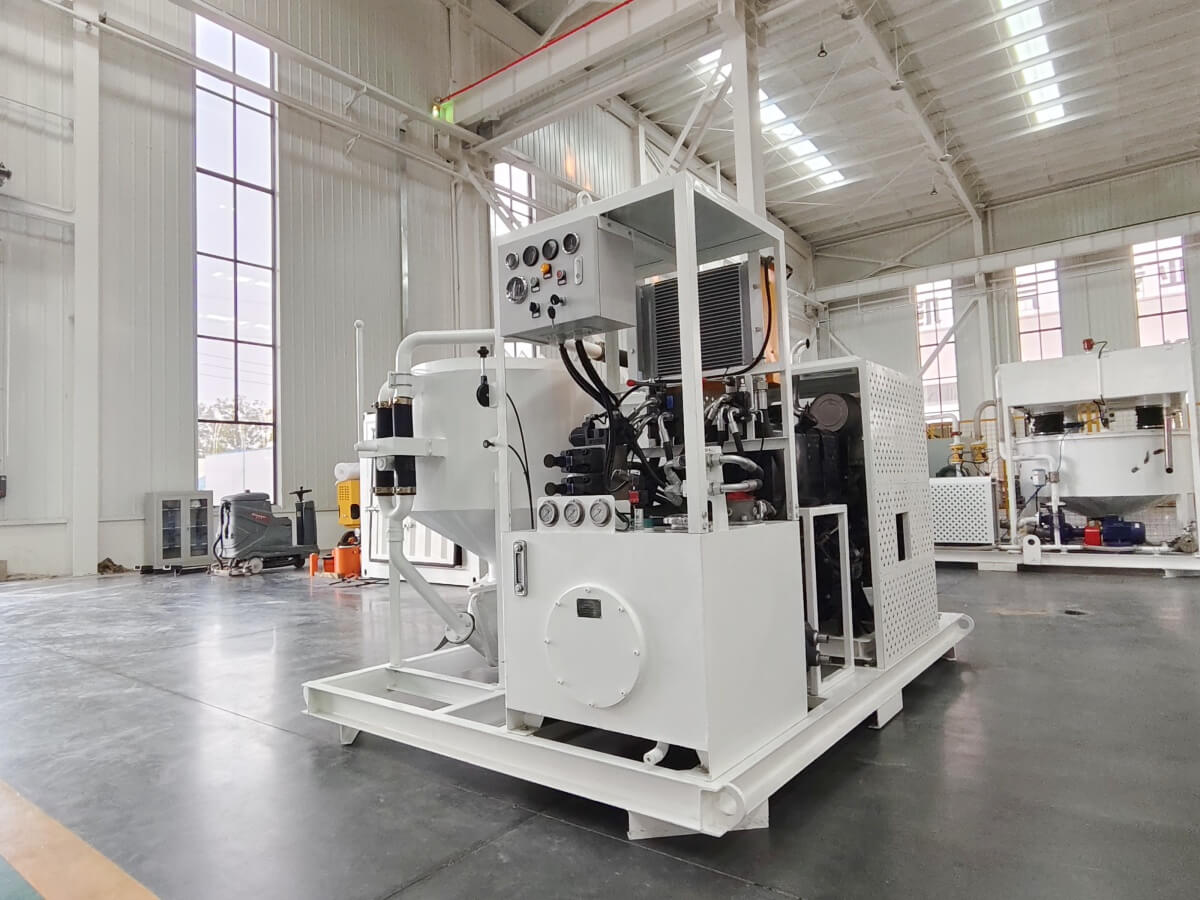 grout mixer and pump station