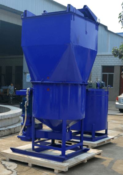 blue grouting mixer and agitator