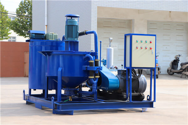 grout plant for borehole