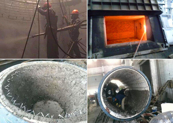 shotcrete machine for spraying refractory materials for steel and iron industry