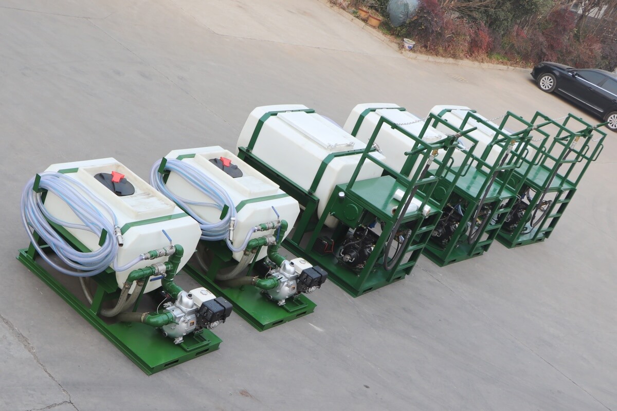 hydroseeding machine for house areas greening