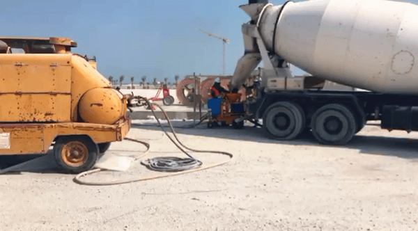 wet mix concrete spraying machine