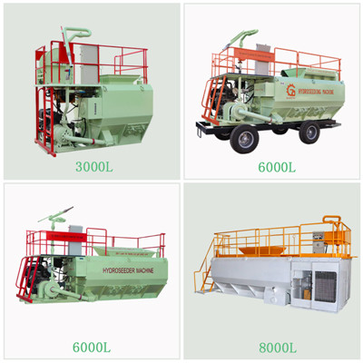 hydroseeding equipment for grass seeds spraying