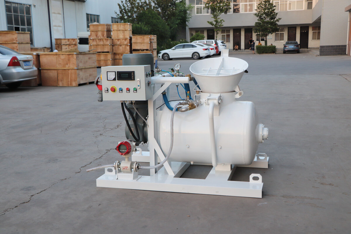 concrete mixing and conveying unit