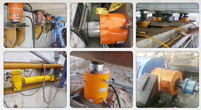 600 ton double acting hydraulic piston jack for construction