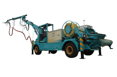 shotcrete machine with robotic arm