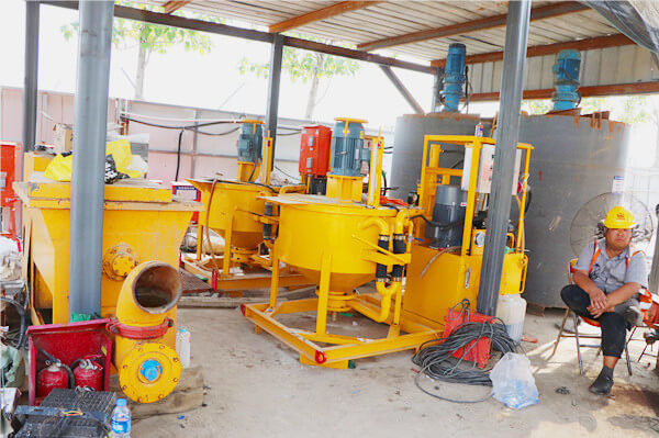 injection plant for underground