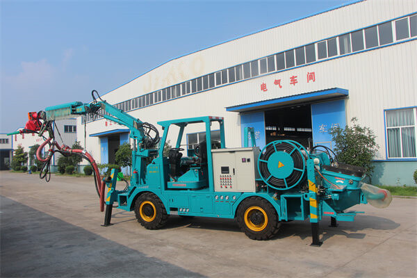 shotcrete machine with arm system