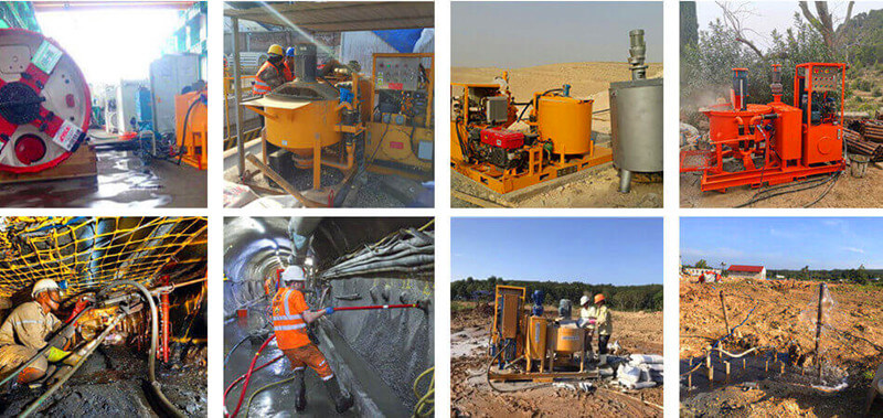 grout equipment for mining project
