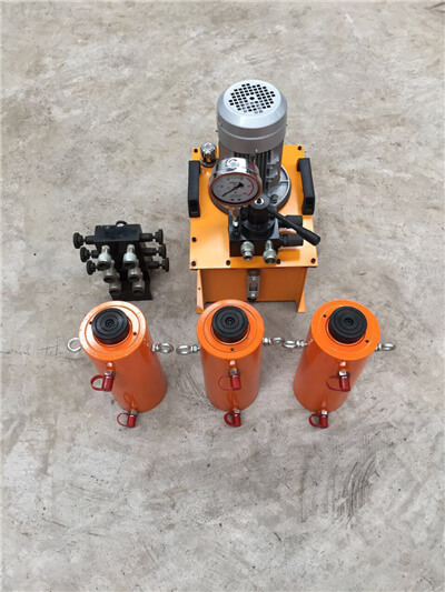 200 ton double acting hydraulic cylinder with electric pump