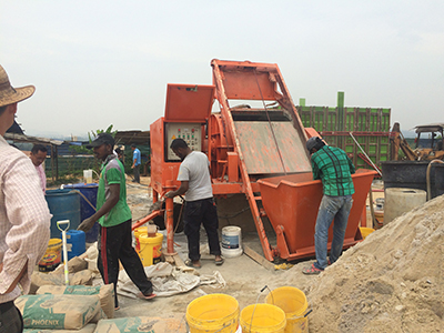 Lightweight cellular concrete mixer application