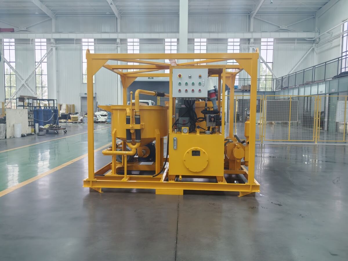 grout mixing plant for drilling rig