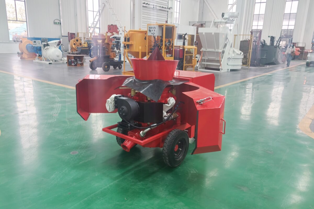 gunning machine for refractory repairs