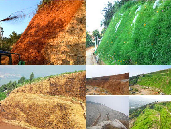 hydro seeding machine used for steep slope