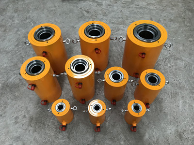 Single acting hollow 100 ton hydraulic jacks