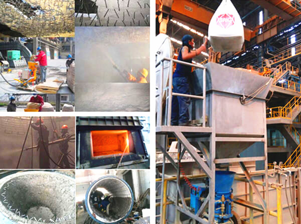 Dry gunning machine for repairing blast furnace