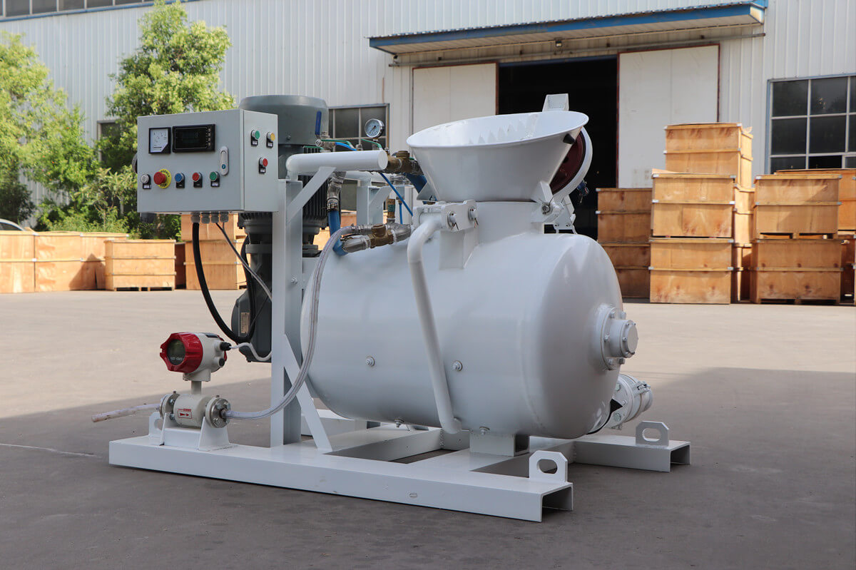 refractory mixing and conveying unit