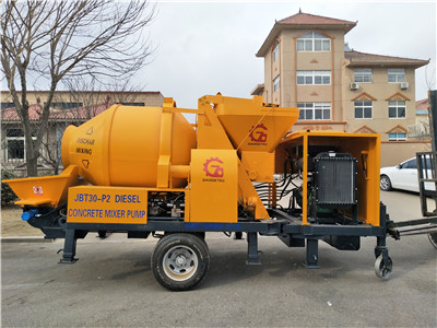 mobile concrete mixer with pump