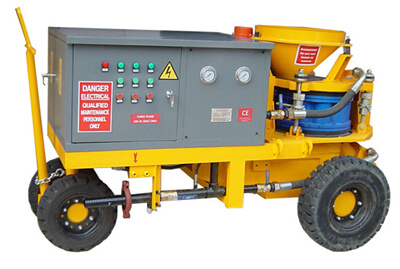 wet mix concrete spraying machine