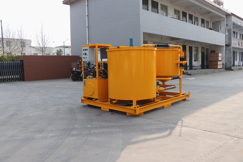 cement grout mixer working with grout pump